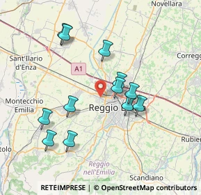 Mappa Via Fratelli Cervi, 42124 Reggio nell'Emilia RE, Italia (7.0775)