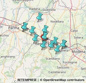 Mappa Via Fratelli Cervi, 42124 Reggio nell'Emilia RE, Italia (9.64643)