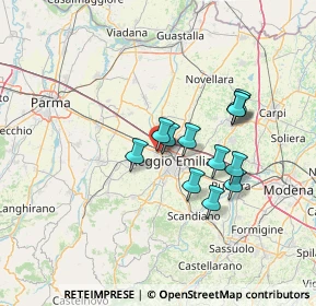 Mappa Via Fratelli Cervi, 42124 Reggio nell'Emilia RE, Italia (11.13333)