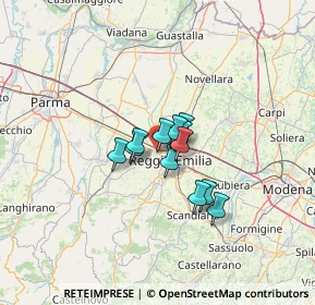 Mappa Via Fratelli Cervi, 42124 Reggio nell'Emilia RE, Italia (7.42417)