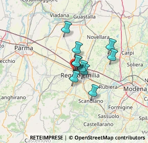 Mappa Via Fratelli Cervi, 42124 Reggio nell'Emilia RE, Italia (7.40091)