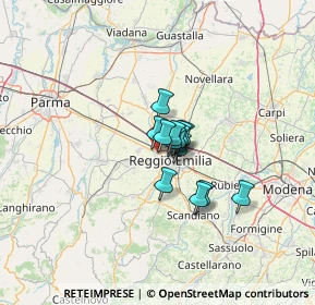 Mappa Via Fratelli Cervi, 42124 Reggio nell'Emilia RE, Italia (6.66385)