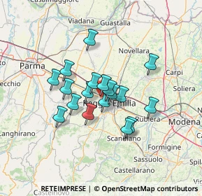 Mappa Via Fratelli Cervi, 42124 Reggio nell'Emilia RE, Italia (10.01389)