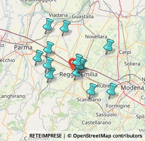 Mappa Via Fratelli Cervi, 42124 Reggio nell'Emilia RE, Italia (11.53462)