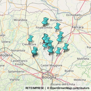 Mappa Via Marco Rizzoli, 40066 Pieve di Cento BO, Italia (9.333)
