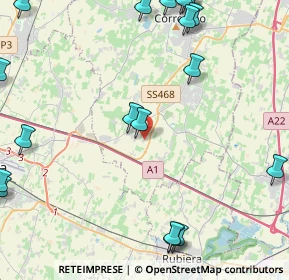 Mappa Via Gazzata, 42015 Correggio RE, Italia (6.422)