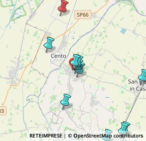 Mappa Via Circonvallazione Levante, 40066 Pieve di Cento BO, Italia (4.50909)