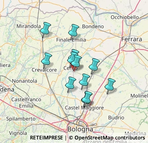 Mappa Via Circonvallazione Levante, 40066 Pieve di Cento BO, Italia (10.47917)