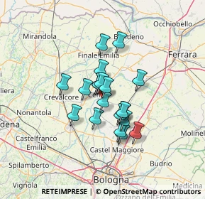 Mappa Via Circonvallazione Levante, 40066 Pieve di Cento BO, Italia (9.088)