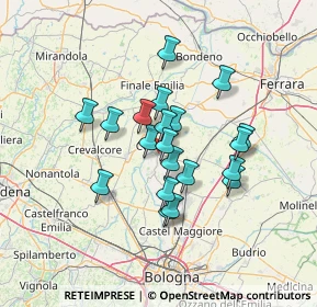 Mappa Via Circonvallazione Levante, 40066 Pieve di Cento BO, Italia (10.76)