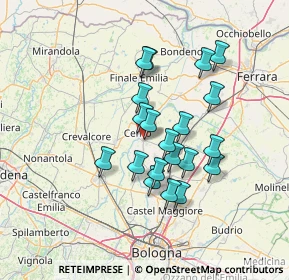 Mappa Via Circonvallazione Levante, 40066 Pieve di Cento BO, Italia (11.633)