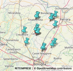 Mappa Via Giacomo Matteotti, 40066 Pieve di Cento BO, Italia (11.93438)
