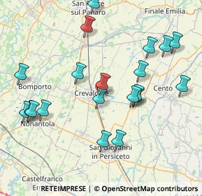 Mappa Via Borgofollo, 40014 Crevalcore BO, Italia (8.6785)