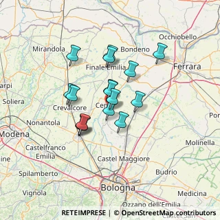 Mappa Via S. Giuseppe, 40066 Pieve di Cento BO, Italia (10.40313)