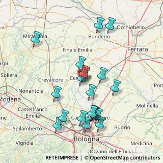 Mappa Via Don Giovanni Minzoni, 40066 Pieve di Cento BO, Italia (15.2265)