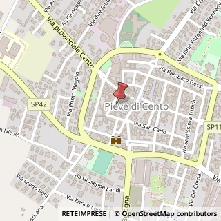 Mappa Piazza della Partecipanza, 2, 40066 Pieve di Cento, Bologna (Emilia Romagna)