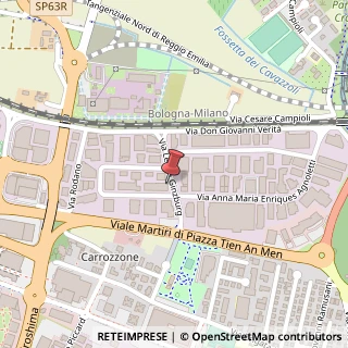 Mappa Via Leone Ginzburg, 8, 42124 Sassuolo, Modena (Emilia Romagna)