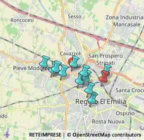 Mappa Via Vladimir Majakovskij, 42124 Reggio nell'Emilia RE, Italia (1.29)