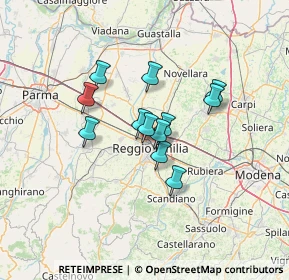 Mappa Via Vladimir Majakovskij, 42124 Reggio nell'Emilia RE, Italia (9.47917)