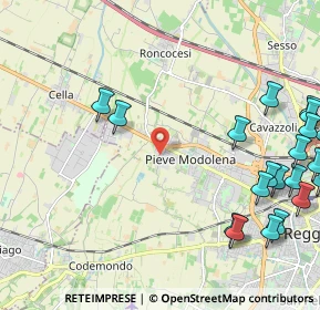 Mappa Via Romania, 42124 Reggio nell'Emilia RE, Italia (3.0725)