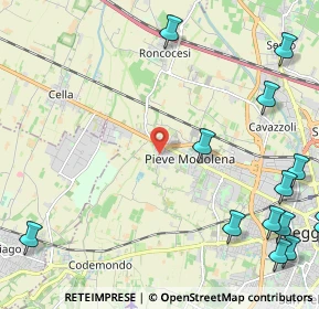 Mappa Via Romania, 42124 Reggio nell'Emilia RE, Italia (3.57063)