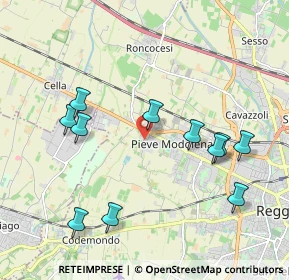 Mappa Via Romania, 42124 Reggio nell'Emilia RE, Italia (2.12455)