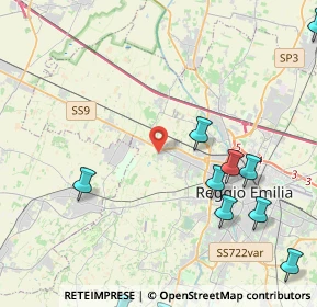 Mappa Via Romania, 42124 Reggio nell'Emilia RE, Italia (5.96)