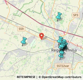 Mappa Via Romania, 42124 Reggio nell'Emilia RE, Italia (4.27933)