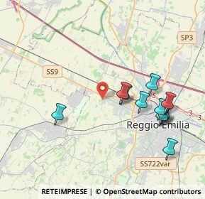 Mappa Via Romania, 42124 Reggio nell'Emilia RE, Italia (4.03364)