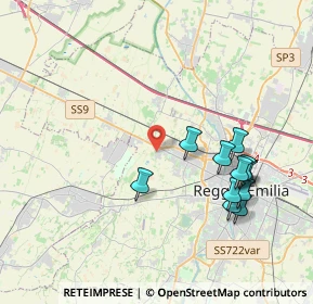 Mappa Via Romania, 42124 Reggio nell'Emilia RE, Italia (4.08182)