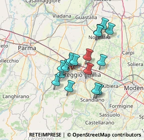 Mappa Via Romania, 42124 Reggio nell'Emilia RE, Italia (10.38588)