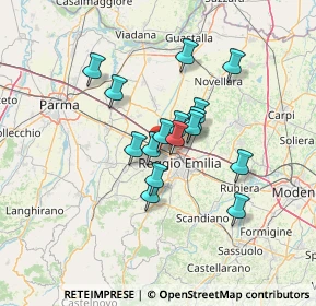 Mappa Via Romania, 42124 Reggio nell'Emilia RE, Italia (10.14438)