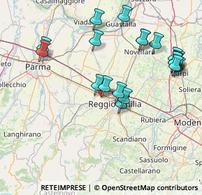 Mappa Via Romania, 42124 Reggio nell'Emilia RE, Italia (17.3565)