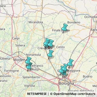 Mappa Via della Risaia, 40017 Crevalcore BO, Italia (14.28636)