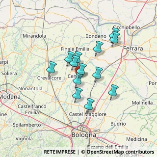 Mappa Via Ludovico Ariosto, 40066 Pieve di cento BO, Italia (10.81538)