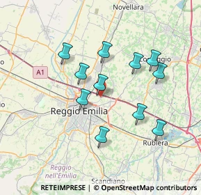 Mappa Via Giuseppe Torelli, 42122 Reggio nell'Emilia RE, Italia (6.47727)