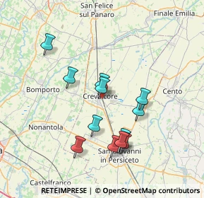 Mappa Via Guisa, 40014 Crevalcore BO, Italia (6.81083)