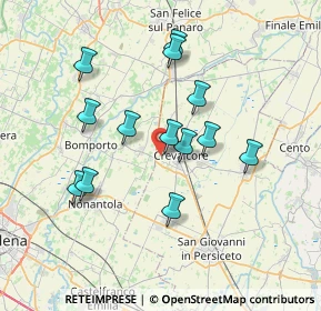 Mappa Via Argini Sud, 40014 Crevalcore BO, Italia (6.59231)