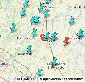 Mappa Via Argini Sud, 40014 Crevalcore BO, Italia (9.191)