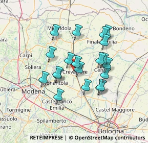 Mappa Via Rosselli Fratelli, 40014 Crevalcore BO, Italia (11.7255)