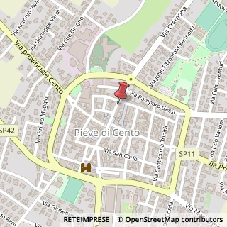 Mappa Via G. B. Melloni, 14, 40066 Pieve di Cento, Bologna (Emilia Romagna)