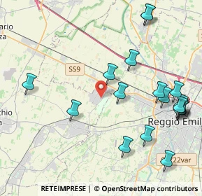 Mappa Via Piero Gobetti, 42025 Cavriago RE, Italia (5.00889)