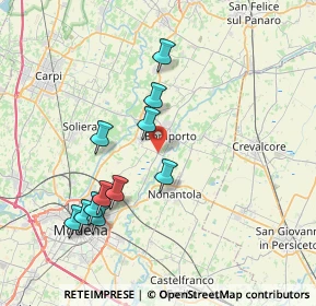 Mappa Via per Modena, 41015 Nonantola MO, Italia (7.63)