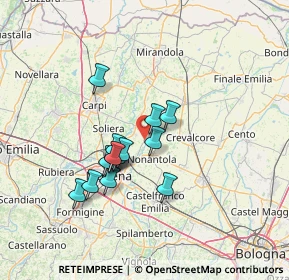 Mappa Via per Modena, 41015 Nonantola MO, Italia (11.08714)