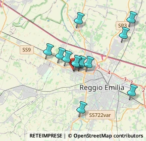 Mappa Via Adige, 42124 Reggio nell'Emilia RE, Italia (3.20583)