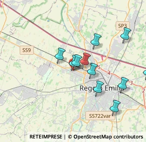 Mappa Via Adige, 42124 Reggio nell'Emilia RE, Italia (3.45636)