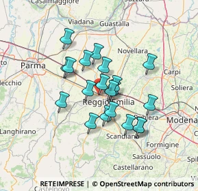 Mappa Via Adige, 42124 Reggio nell'Emilia RE, Italia (10.7285)