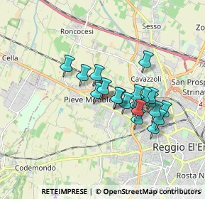 Mappa Via Adige, 42124 Reggio nell'Emilia RE, Italia (1.3885)