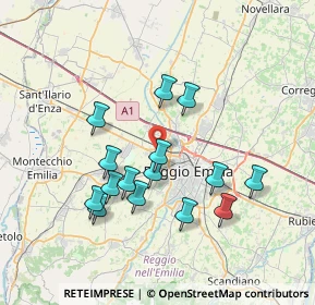 Mappa Via Adige, 42124 Reggio nell'Emilia RE, Italia (6.81067)