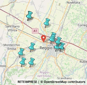 Mappa Via Adige, 42124 Reggio nell'Emilia RE, Italia (7.14417)